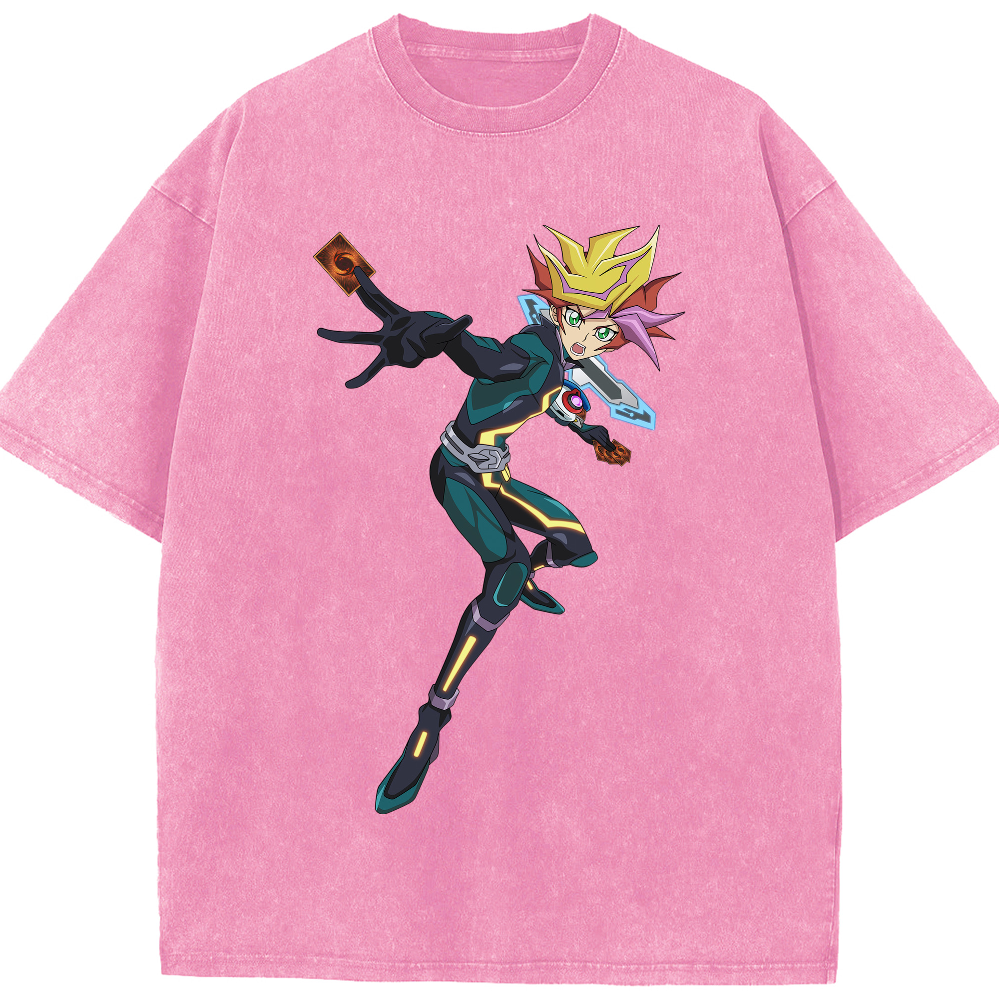（画像用） 遊☆戯☆王 Yu-Gi-Oh! 綿100% ヴィンテージ風 半袖Tシャツ（フロントプリント）